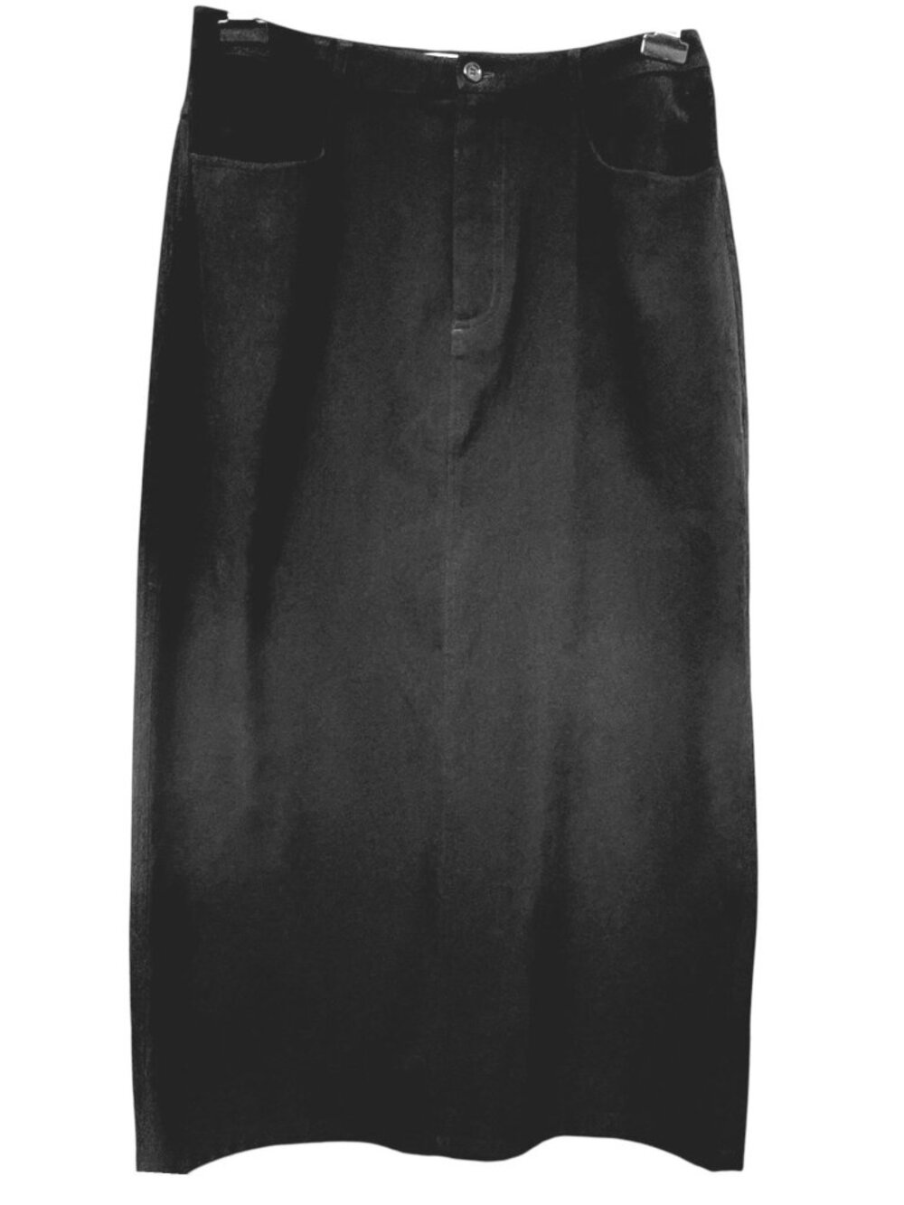 Talbots Casual Long Skirt Size 12 Black Maxi Straight Jean Style Vintage